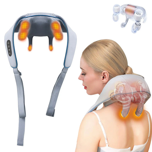 Shiatsu Massage Cushion with Heat and Infrared Function - For Neck, Back and Shoulders - Massage Devices Whole Body